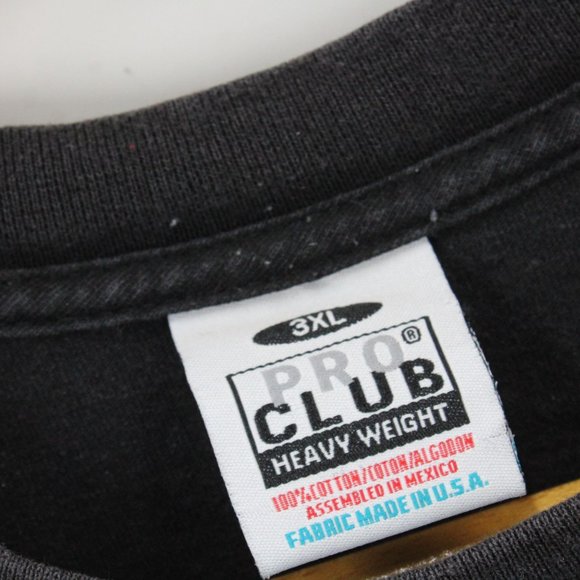 Vintage Pro Club Shirt Mens Black Short Sleeve Heavyweight 2PAC Keep Ya Head Up - Picture 6 of 9